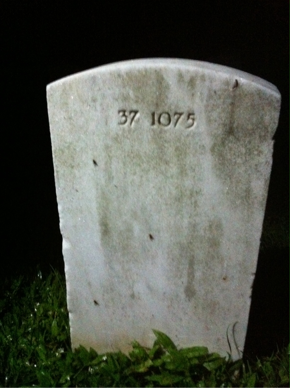 Back of headstone — Douglas Arrick