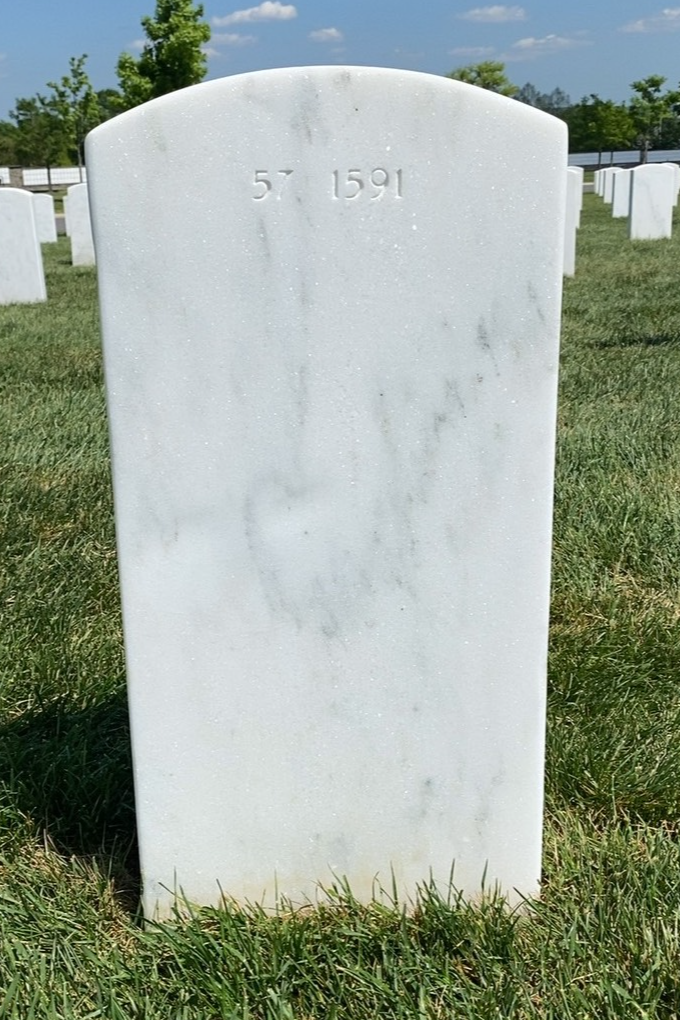 Back of headstone — Arthur Barrett