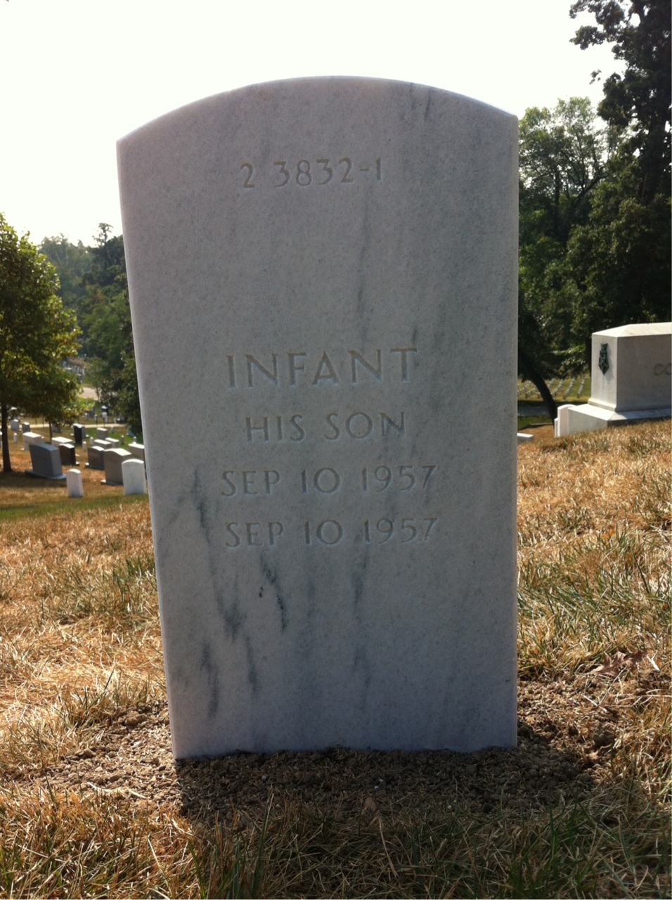 Back of headstone — David Reinhart