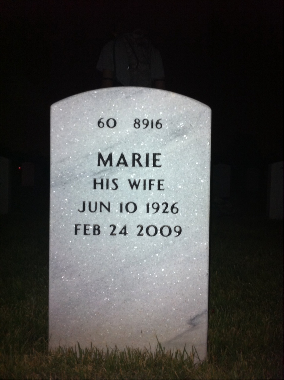 Back of headstone — Joseph Wasco