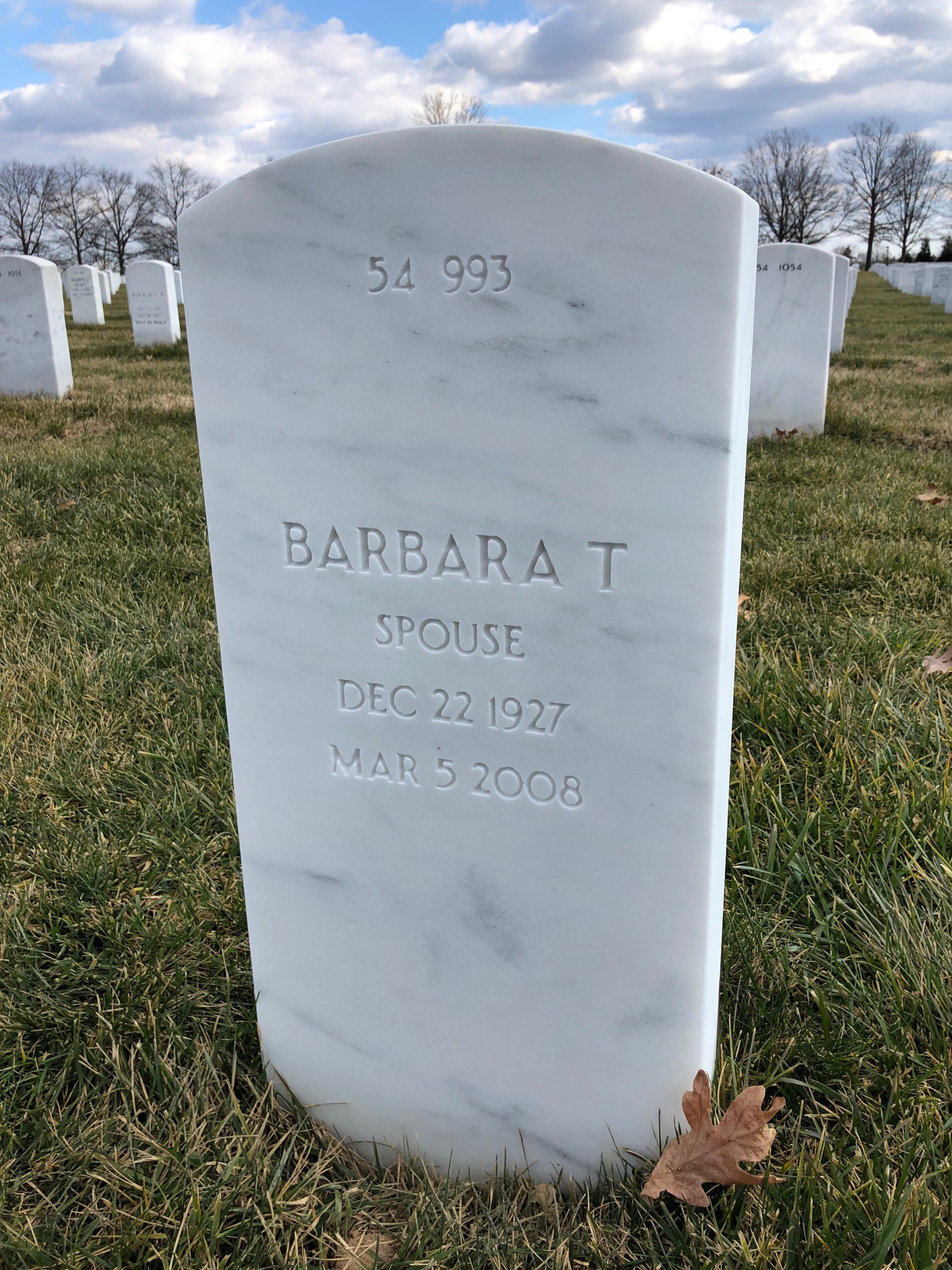 Back of headstone — George Tubley