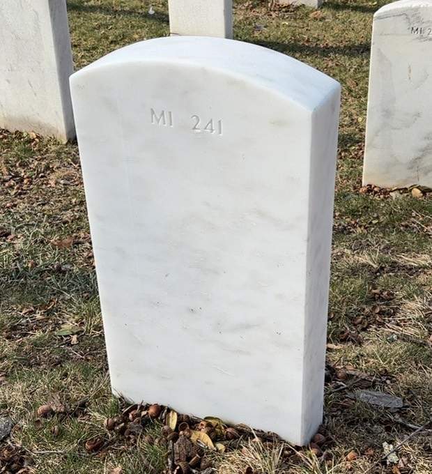 Back of headstone — Charles Andrews