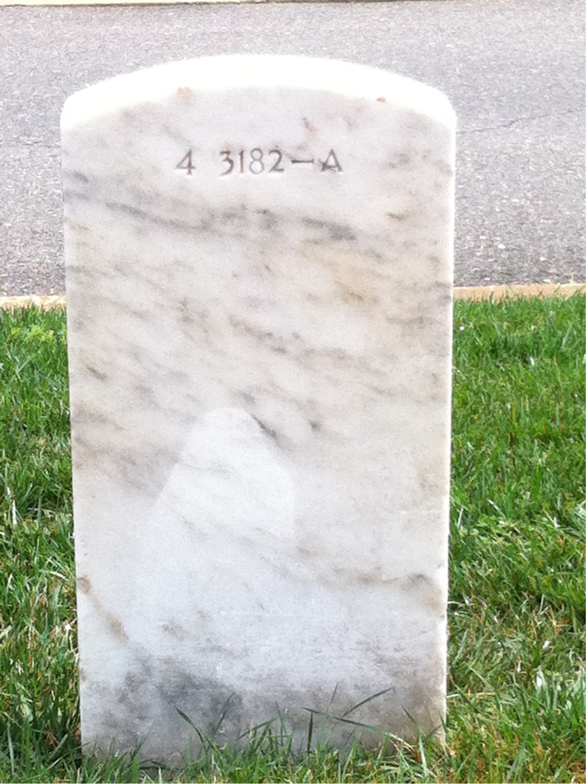 Back of headstone — James Moore