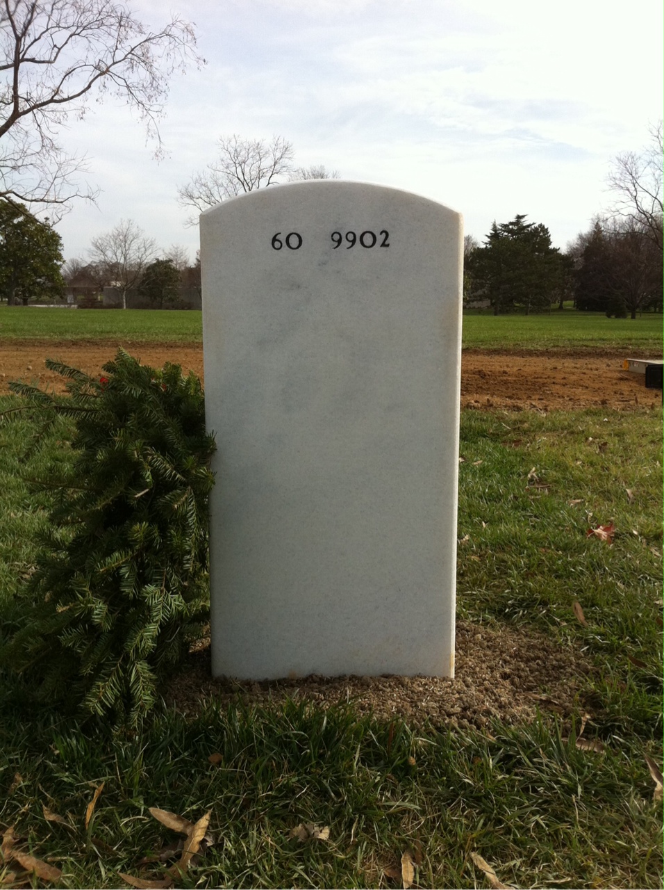 Back of headstone — Thomas Patrick Sweeney