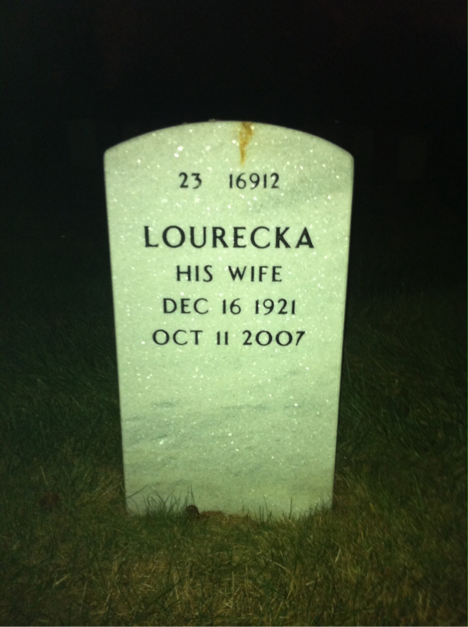 Back of headstone — Ira O'Neal