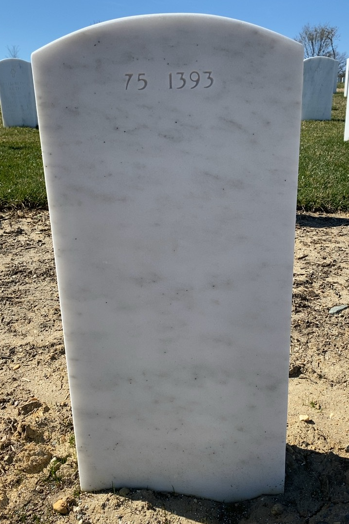 Back of headstone — Thomas F Holmberg