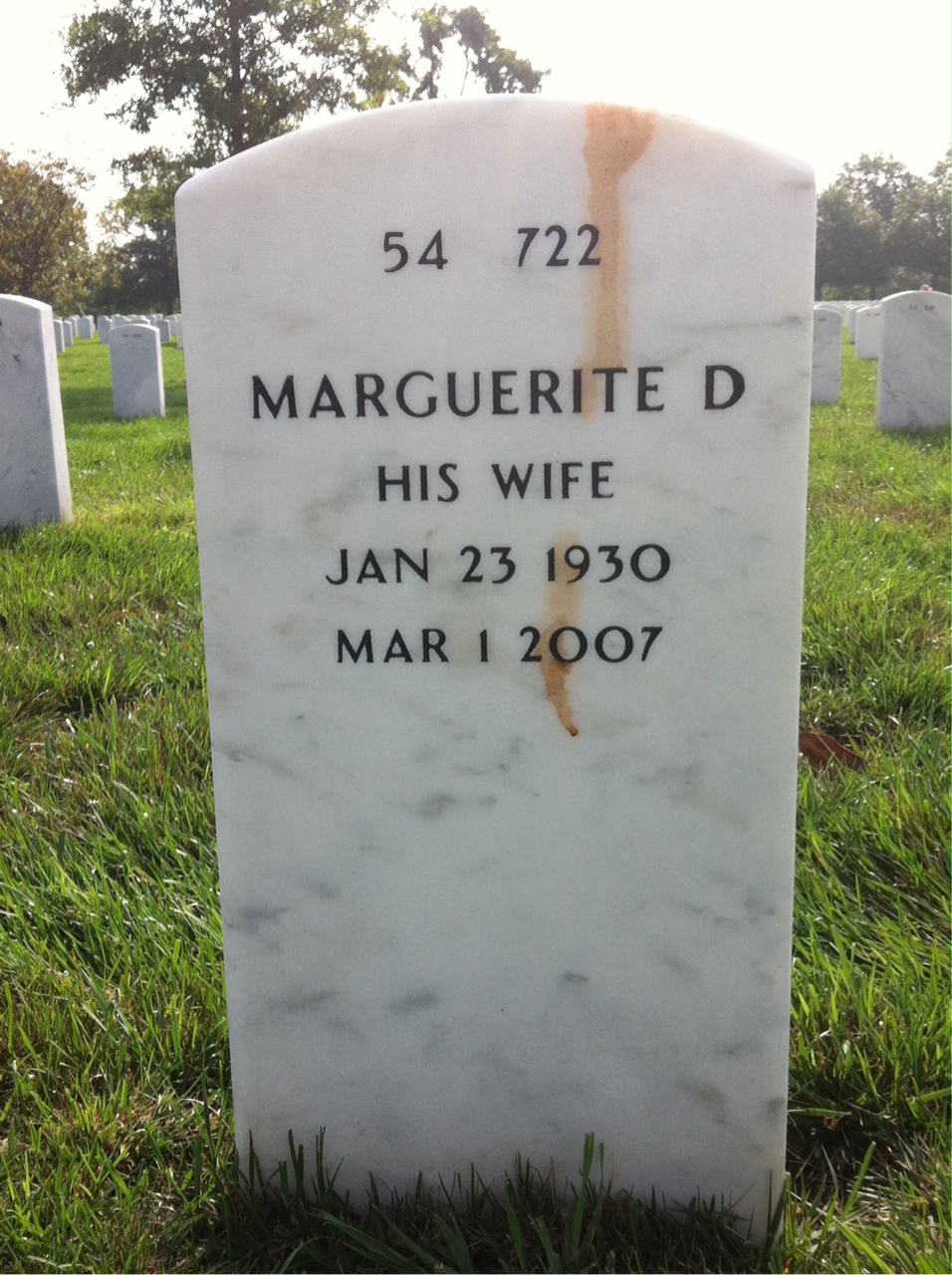Back of headstone — Lloyd Dyar