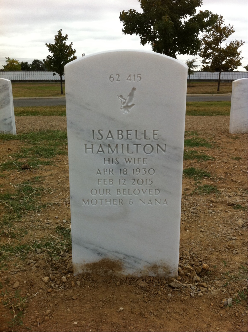 Back of headstone — Billy Adcock