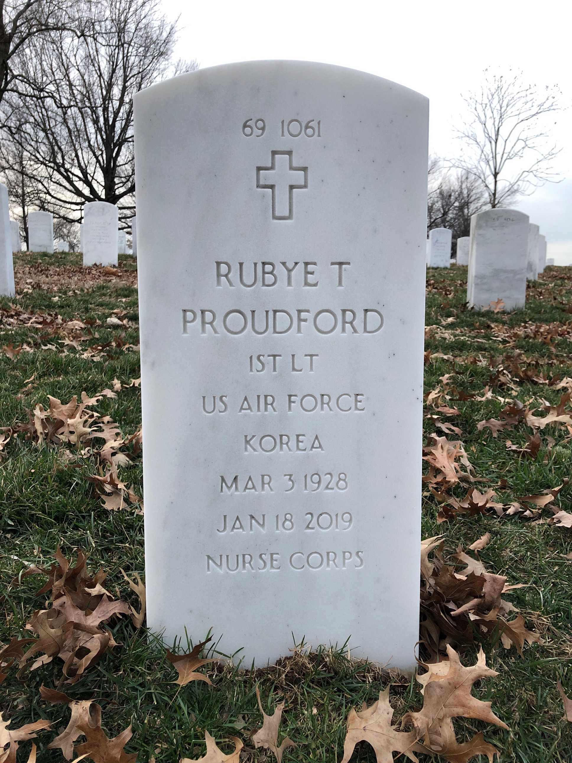 Back of headstone — William Proudford