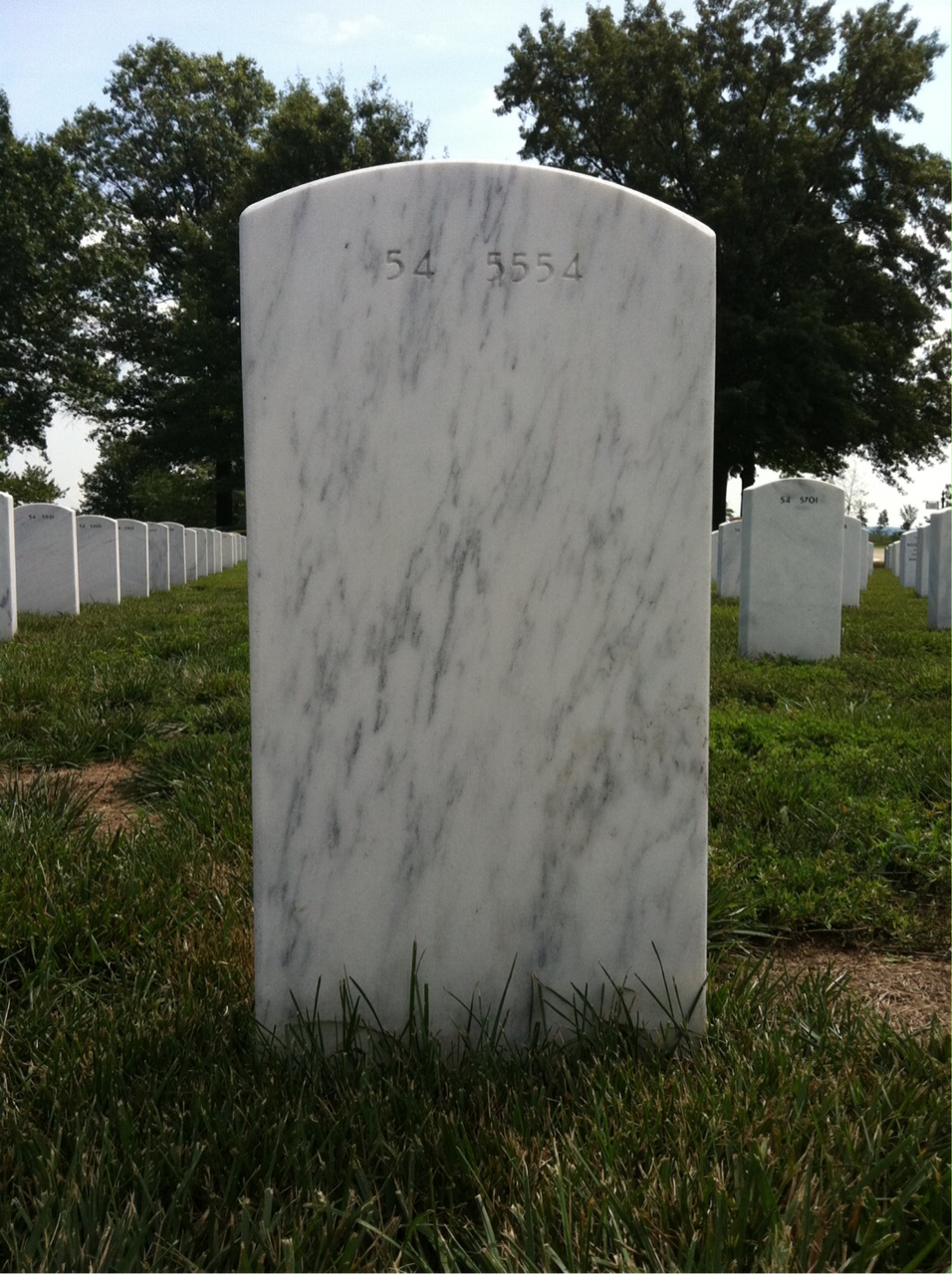 Back of headstone — William Hawkins