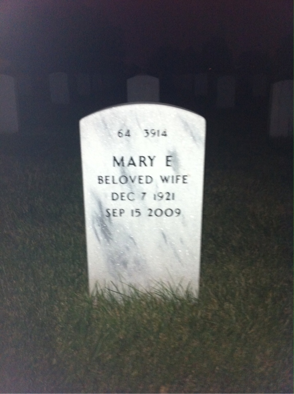 Back of headstone — John Knobloch