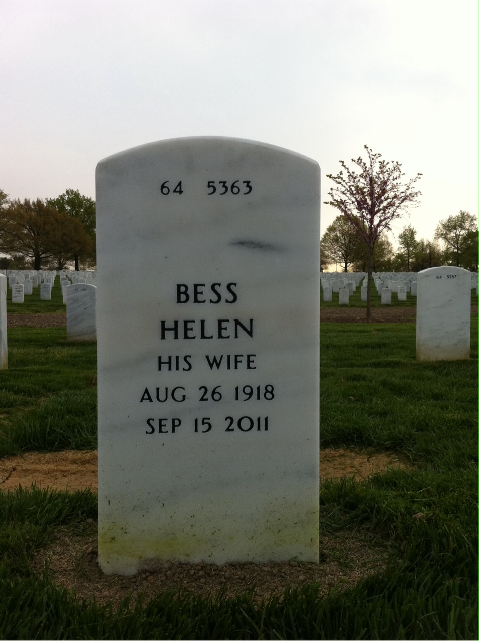 Back of headstone — Gabriel Ofiesh
