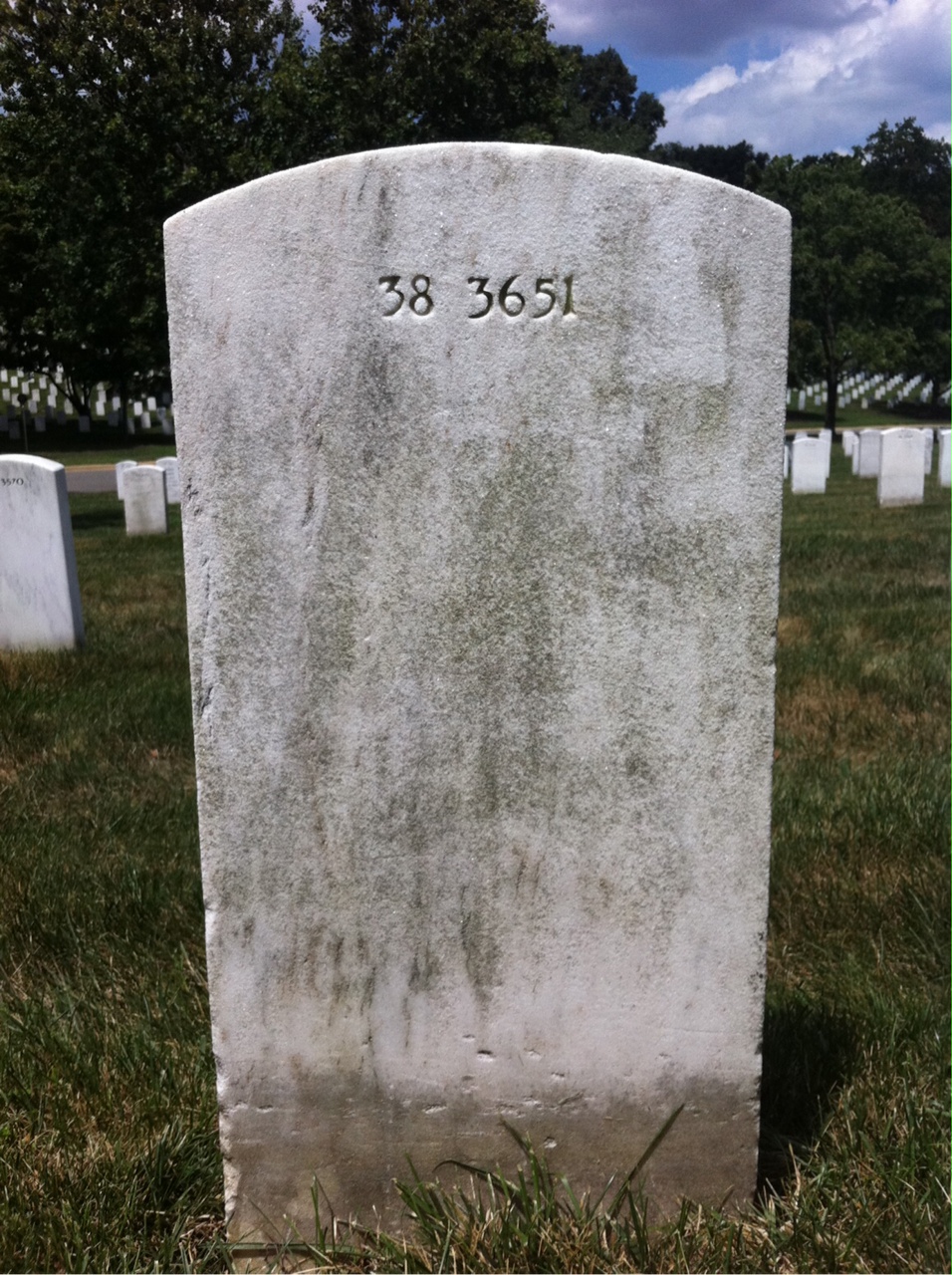 Back of headstone — Cirilo Atalia
