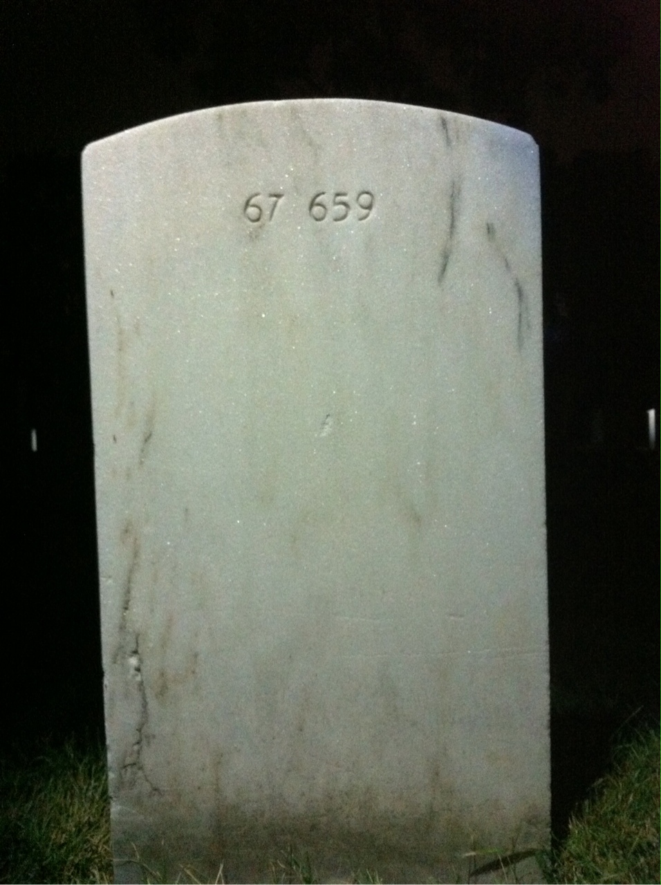 Back of headstone — Vittorio Edwin Fann