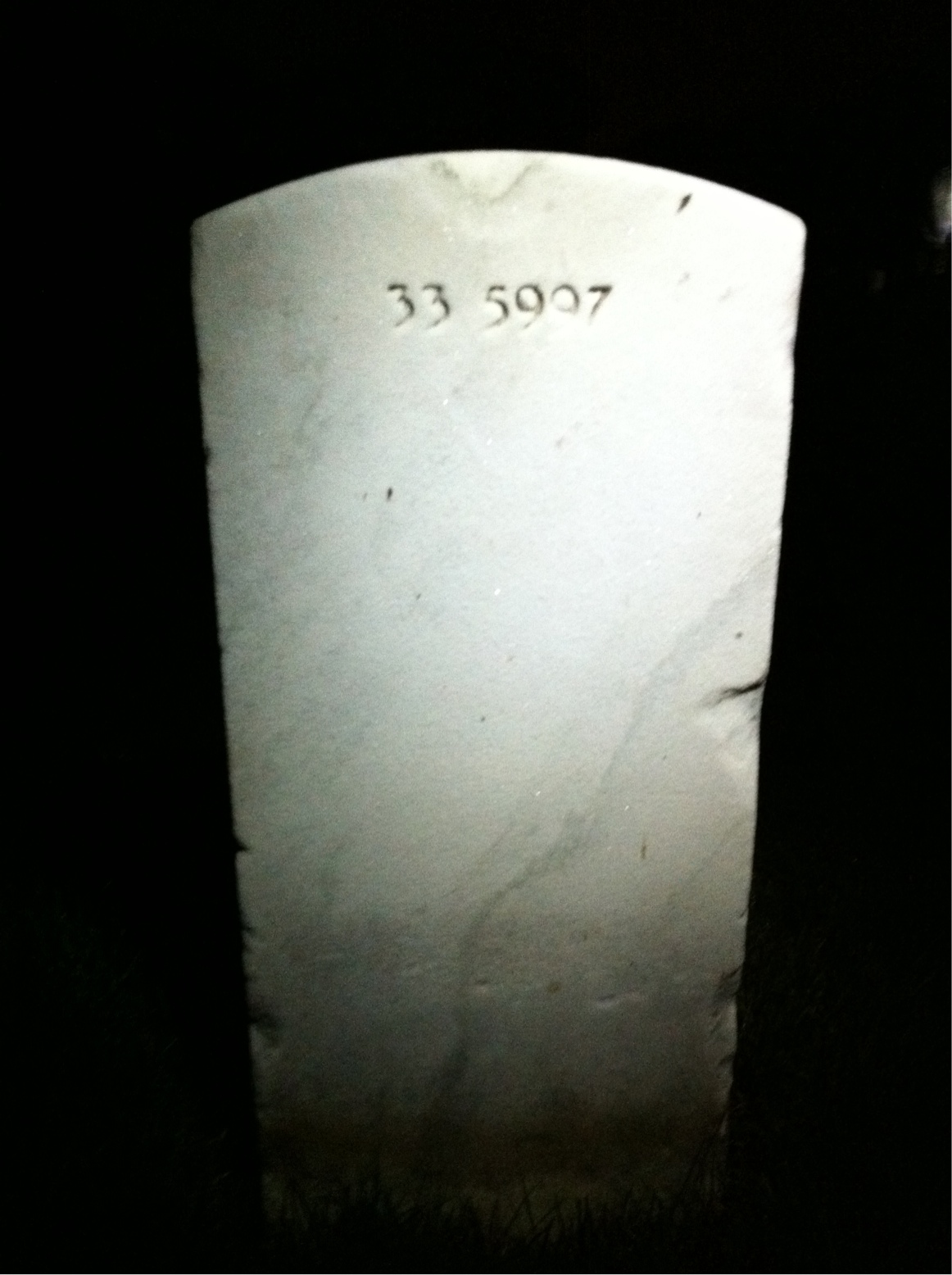 Back of headstone — Franklin Moseby
