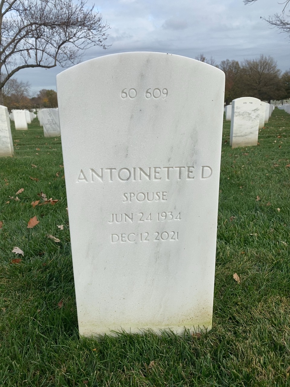 Back of headstone — Anthony Iacono