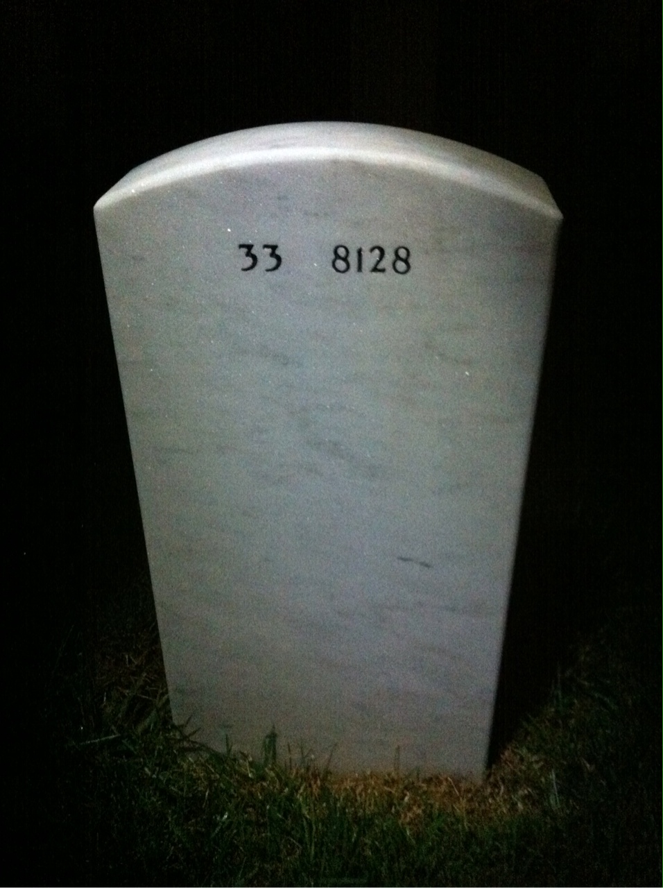 Back of headstone — Edward Palmer