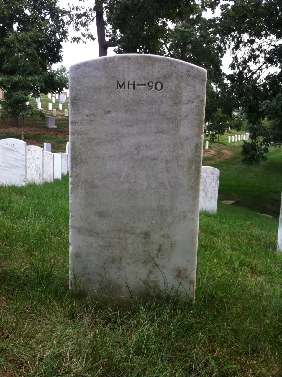 Back of headstone — Thomas Eugene Brunk