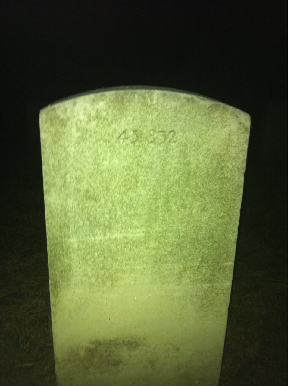 Back of headstone — Patrick Cummings