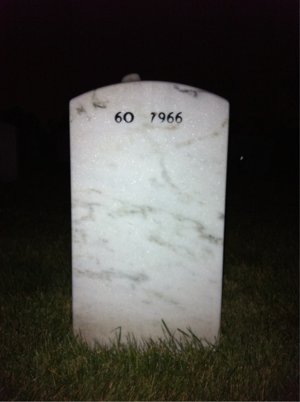 Back of headstone — William Amundson