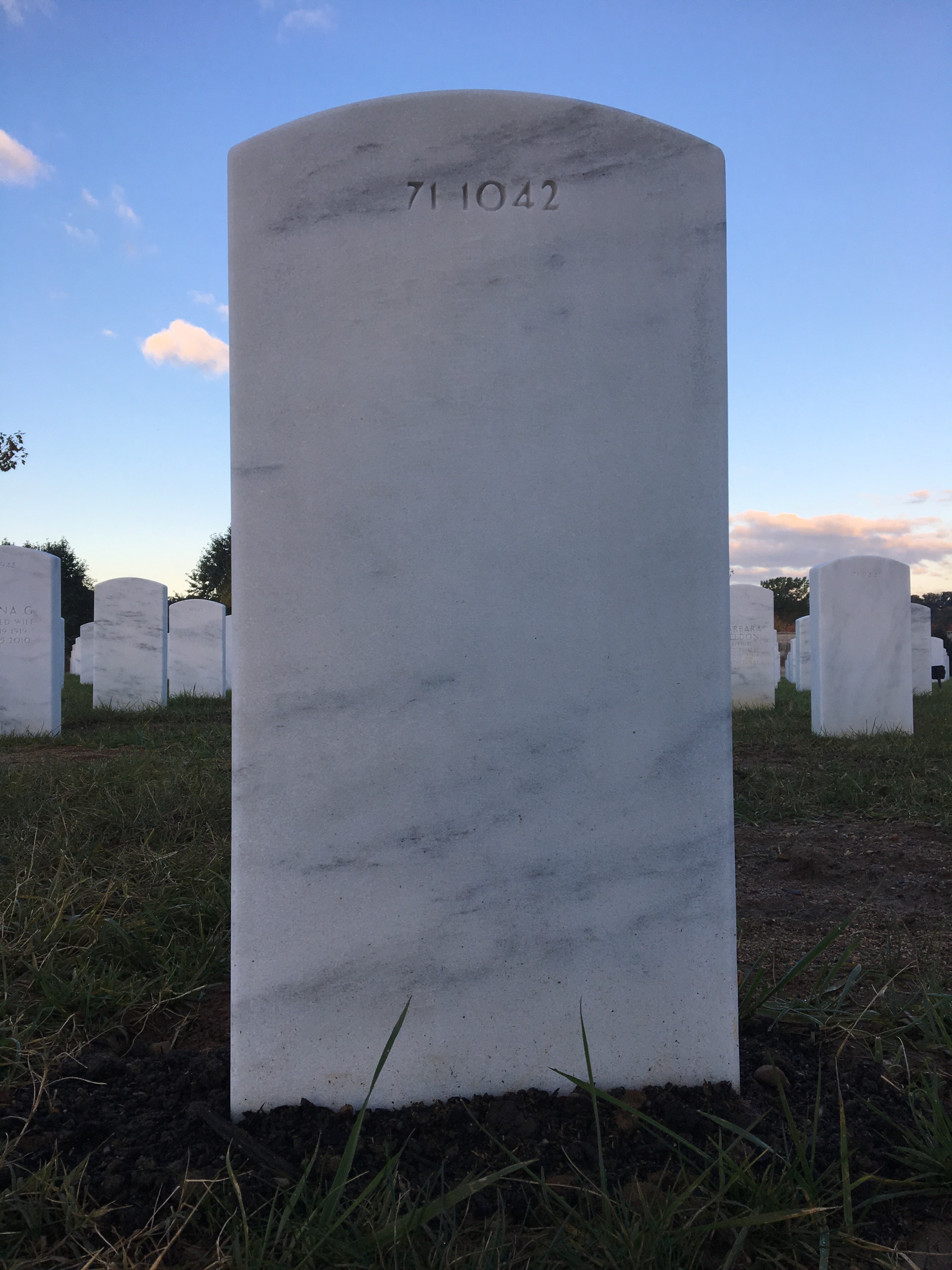 Back of headstone — Thomas R Stutz
