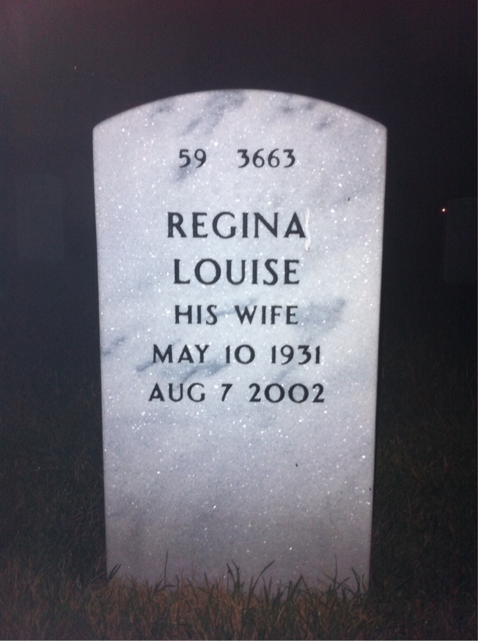 Back of headstone — Donald Howard