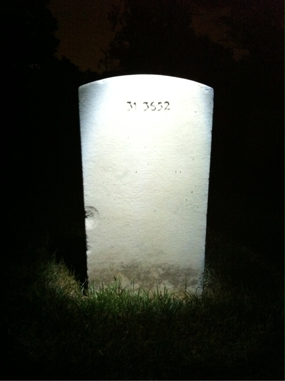 Back of headstone — Johnny Mundy