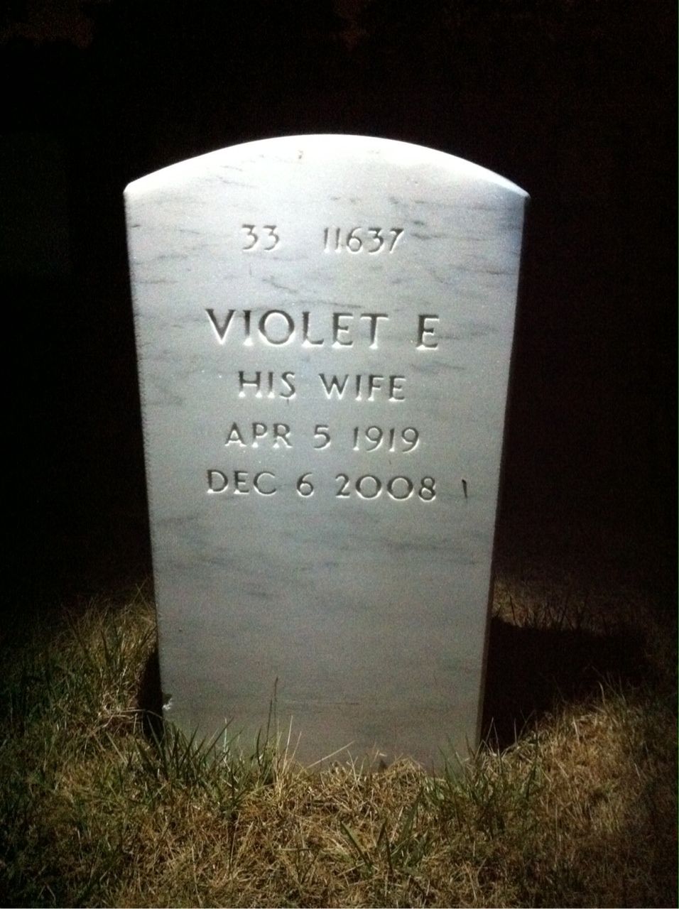 Back of headstone — Robert Merchant