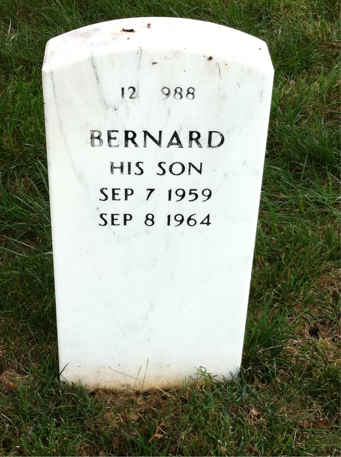 Back of headstone — Mathew Williams
