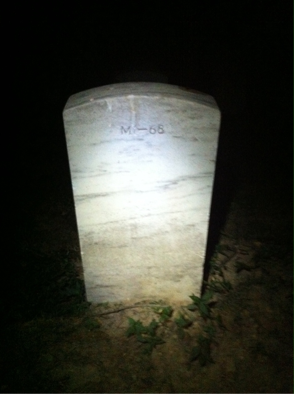 Back of headstone — George Menges