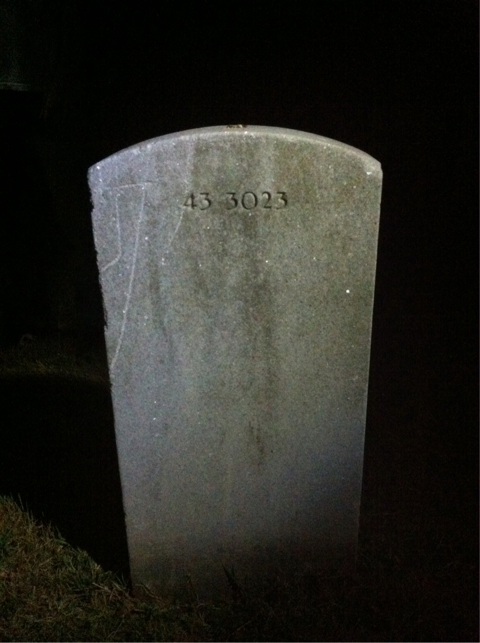 Back of headstone — Willie Morsell