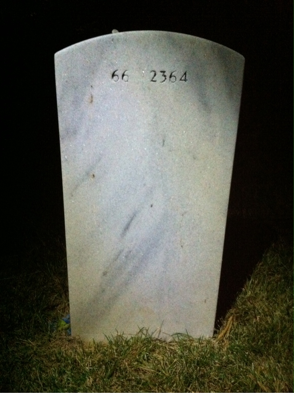 Back of headstone — Charles Breece