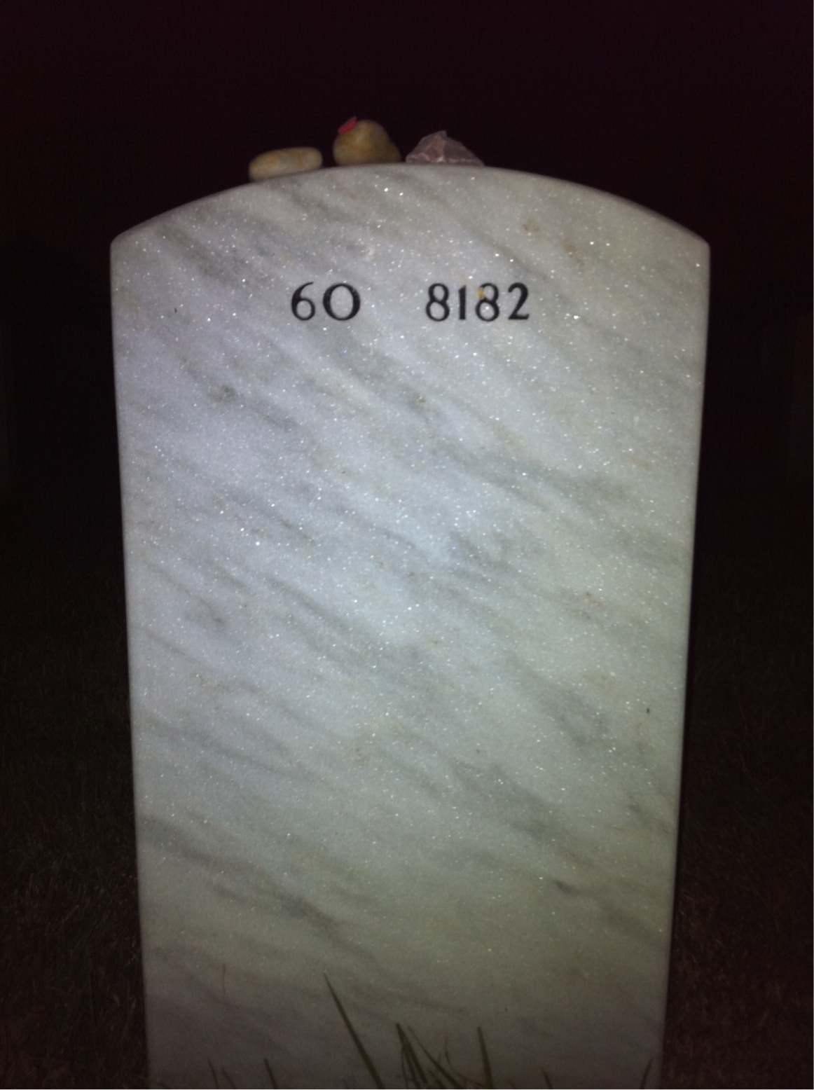 Back of headstone — Anthony Goodwin