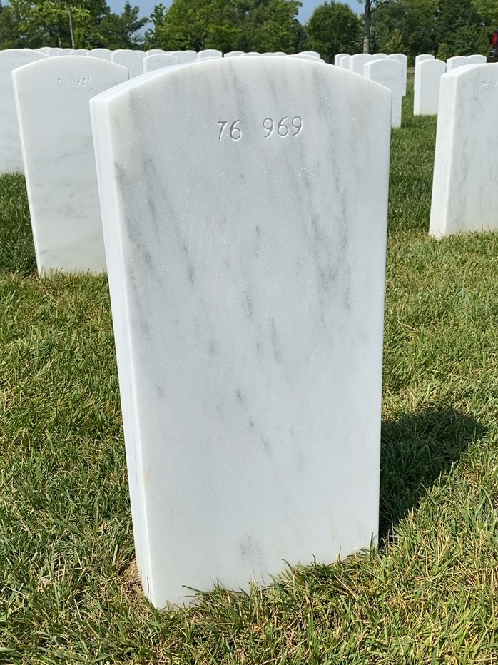 Back of headstone — Wade L Green
