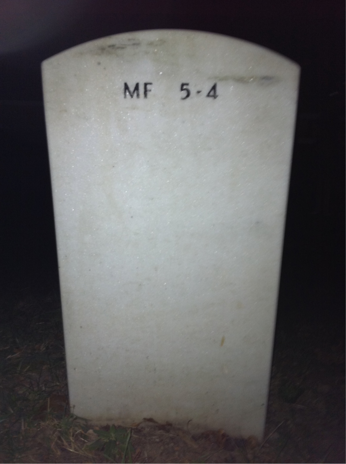 Back of headstone — John Thees