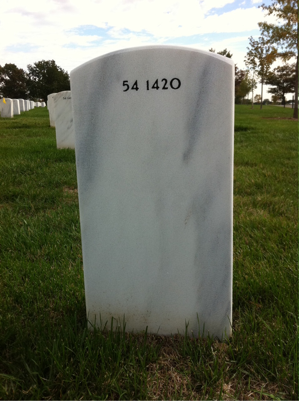 Back of headstone — Troy E Barricklow