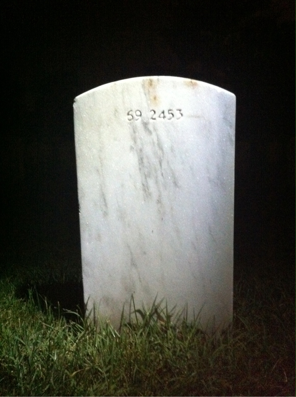 Back of headstone — Duwain Baker