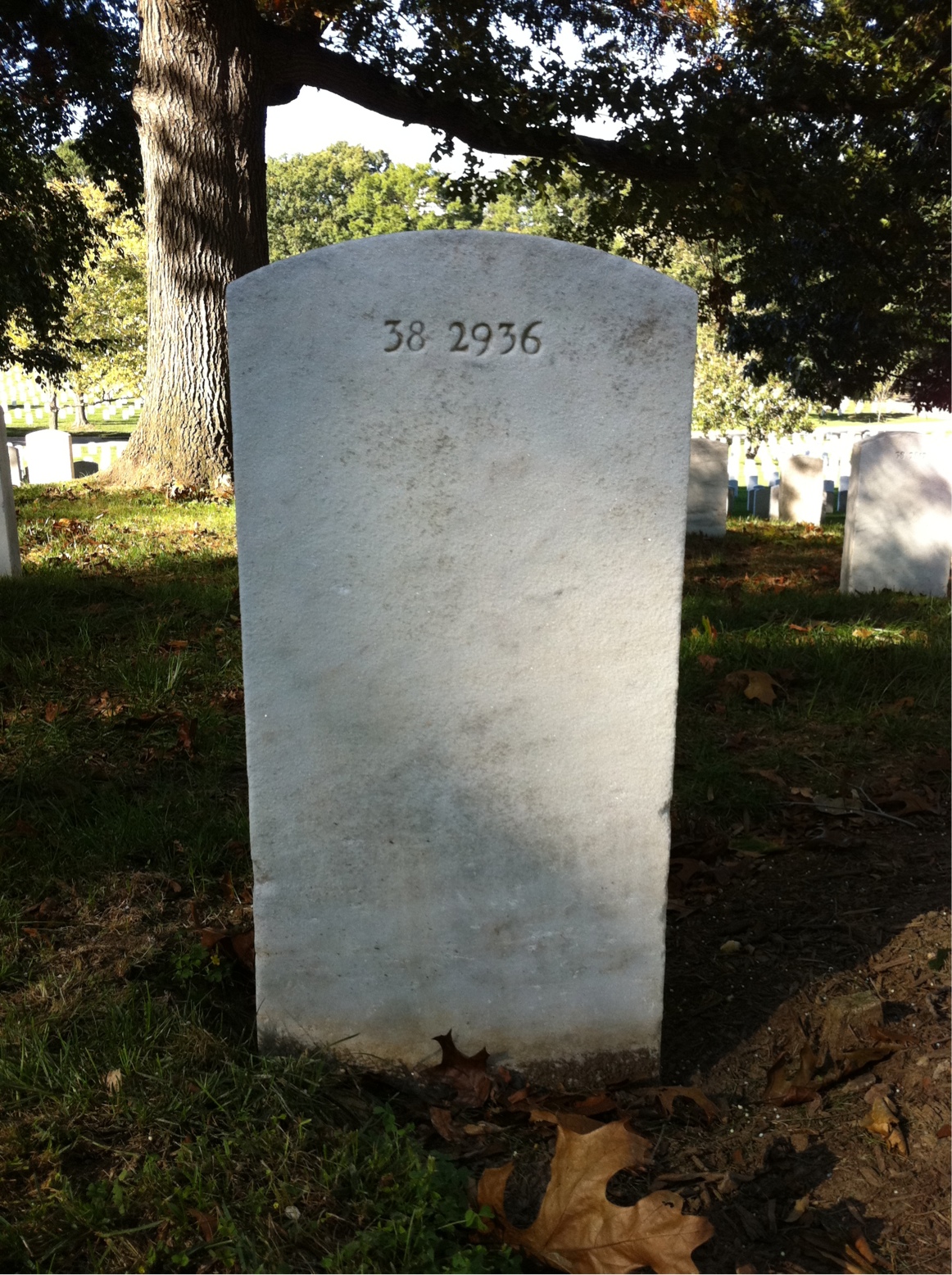 Back of headstone — Bessie Asher