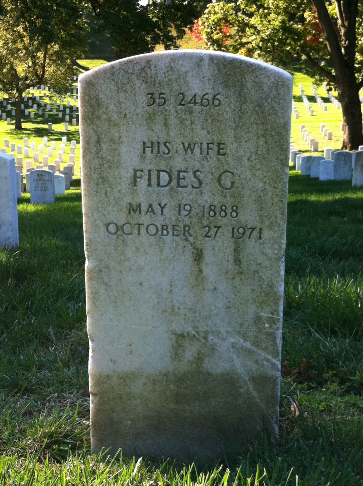 Back of headstone — Samuel Dixon Harris