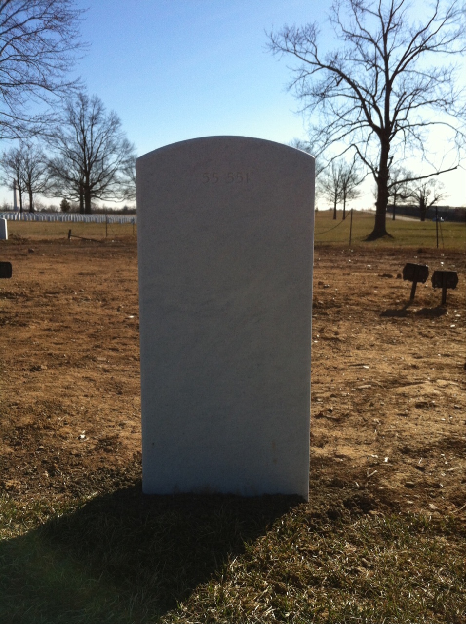 Back of headstone — Johnnie Anderson