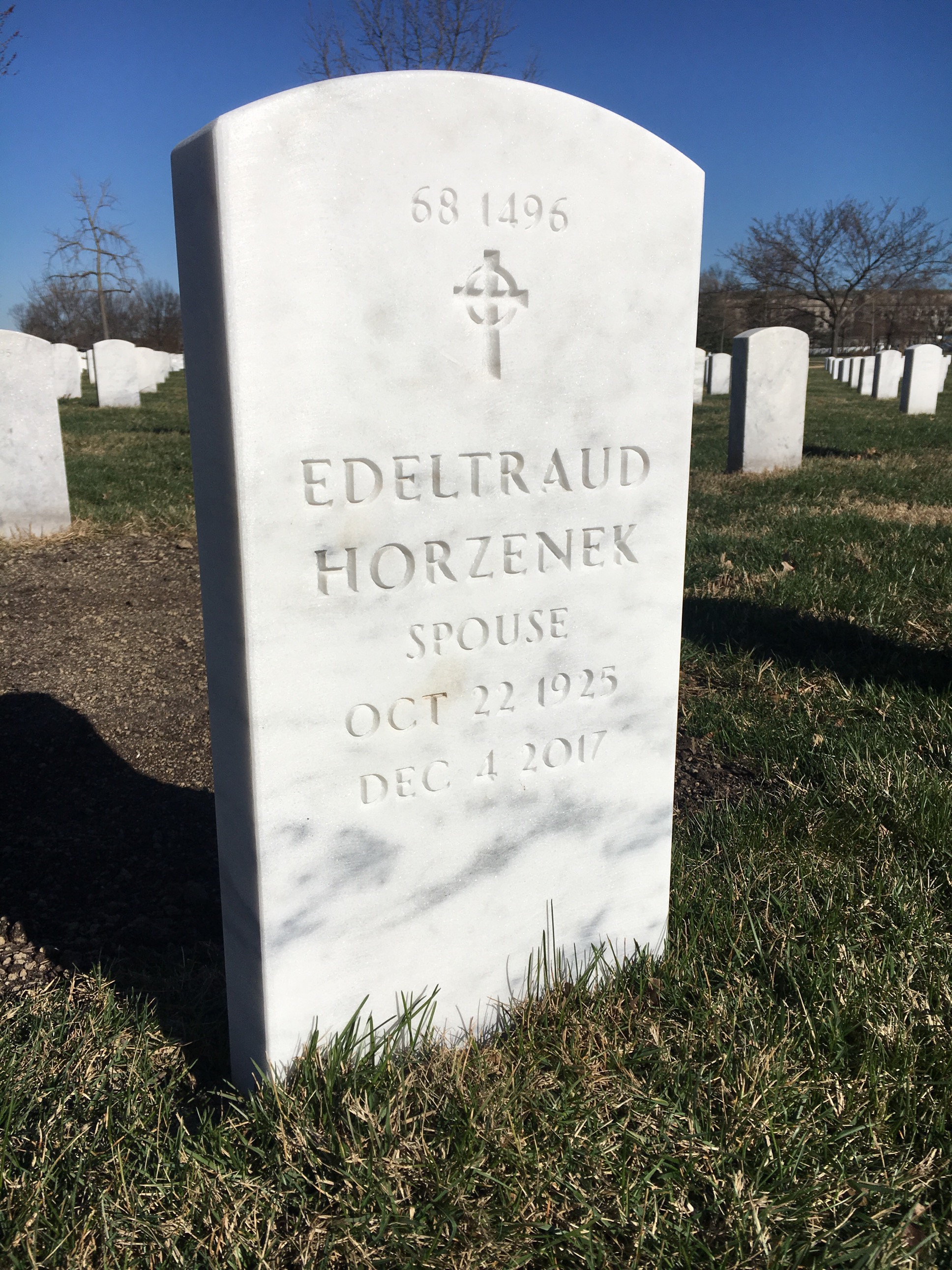 Back of headstone — Willy C Trautwein