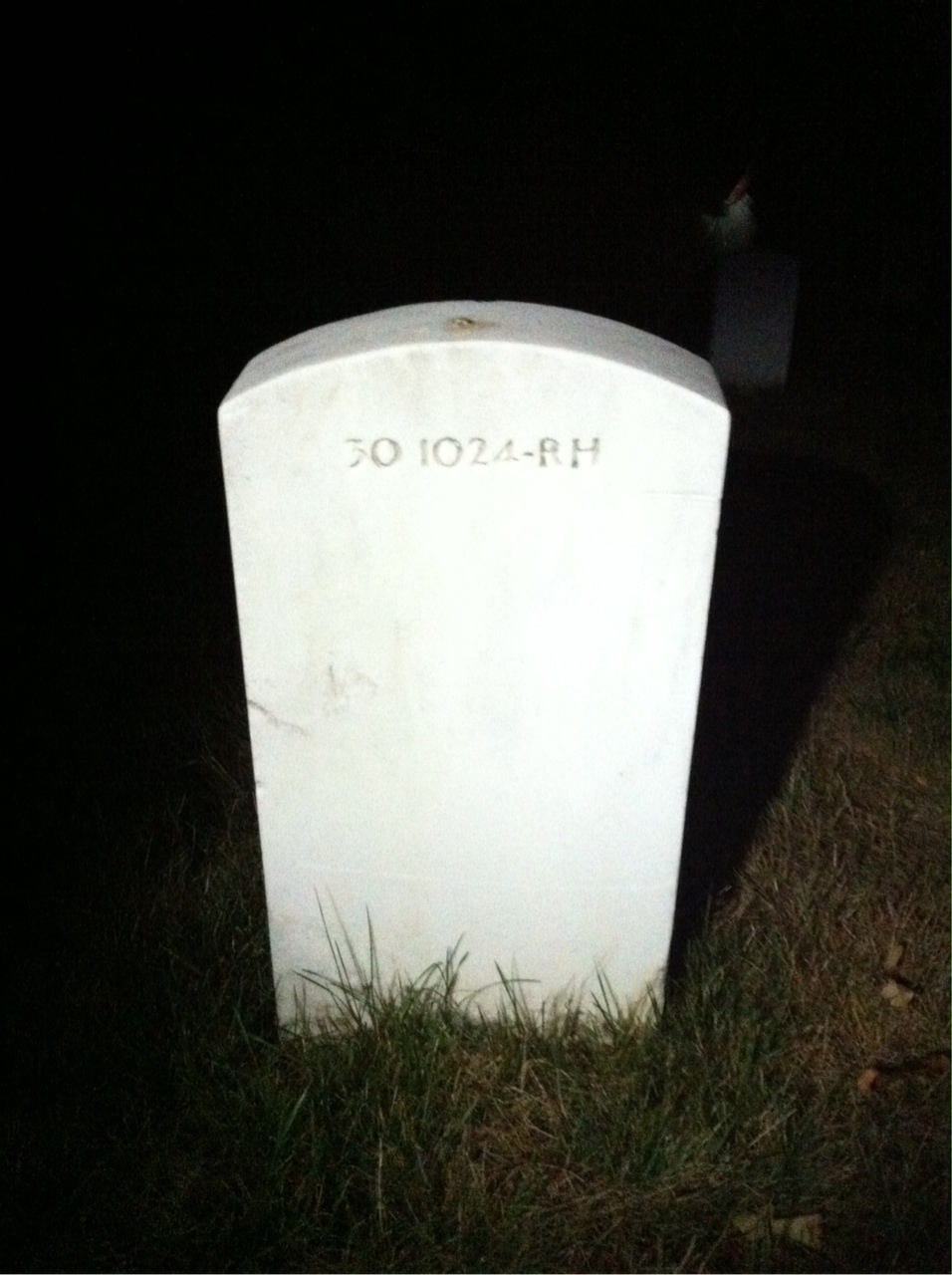 Back of headstone — Ward Hale Maris