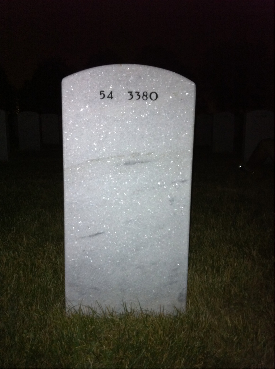 Back of headstone — Michel Graham