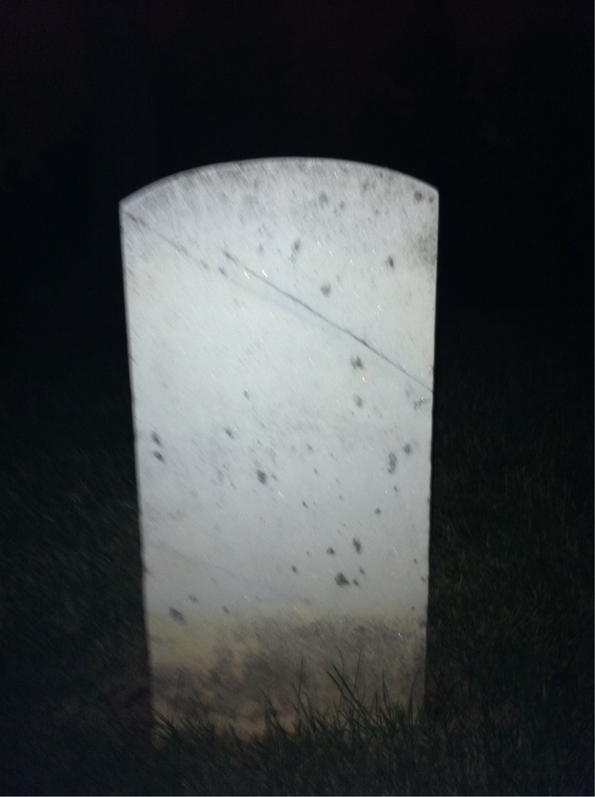 Back of headstone — Robert Miller