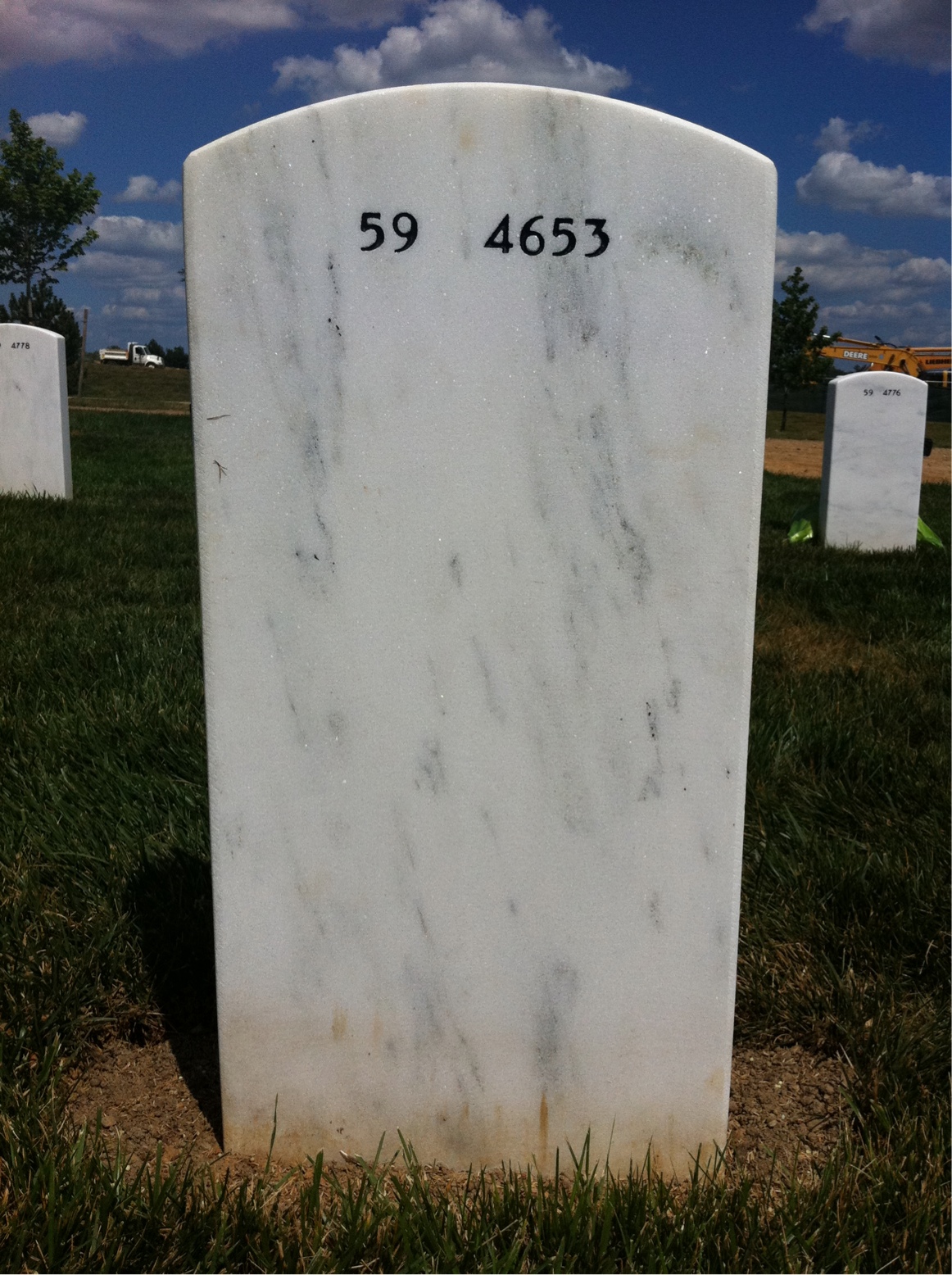 Back of headstone — Alexander Bache