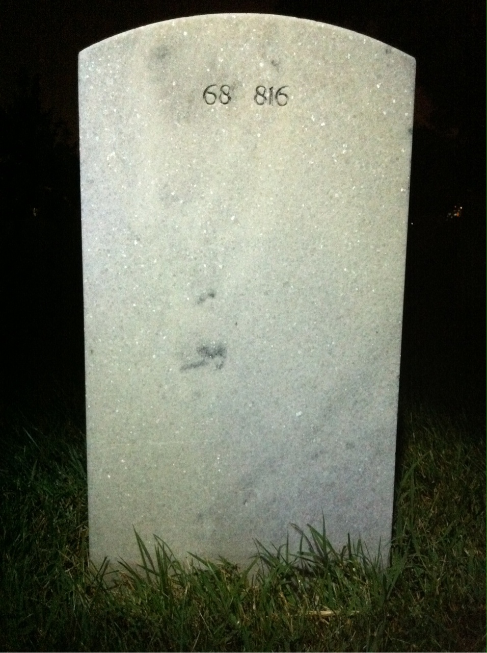 Back of headstone — Charles Daris