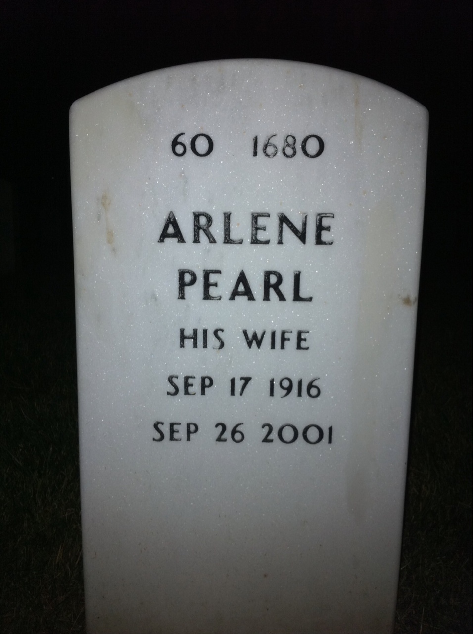 Back of headstone — Leo Helus