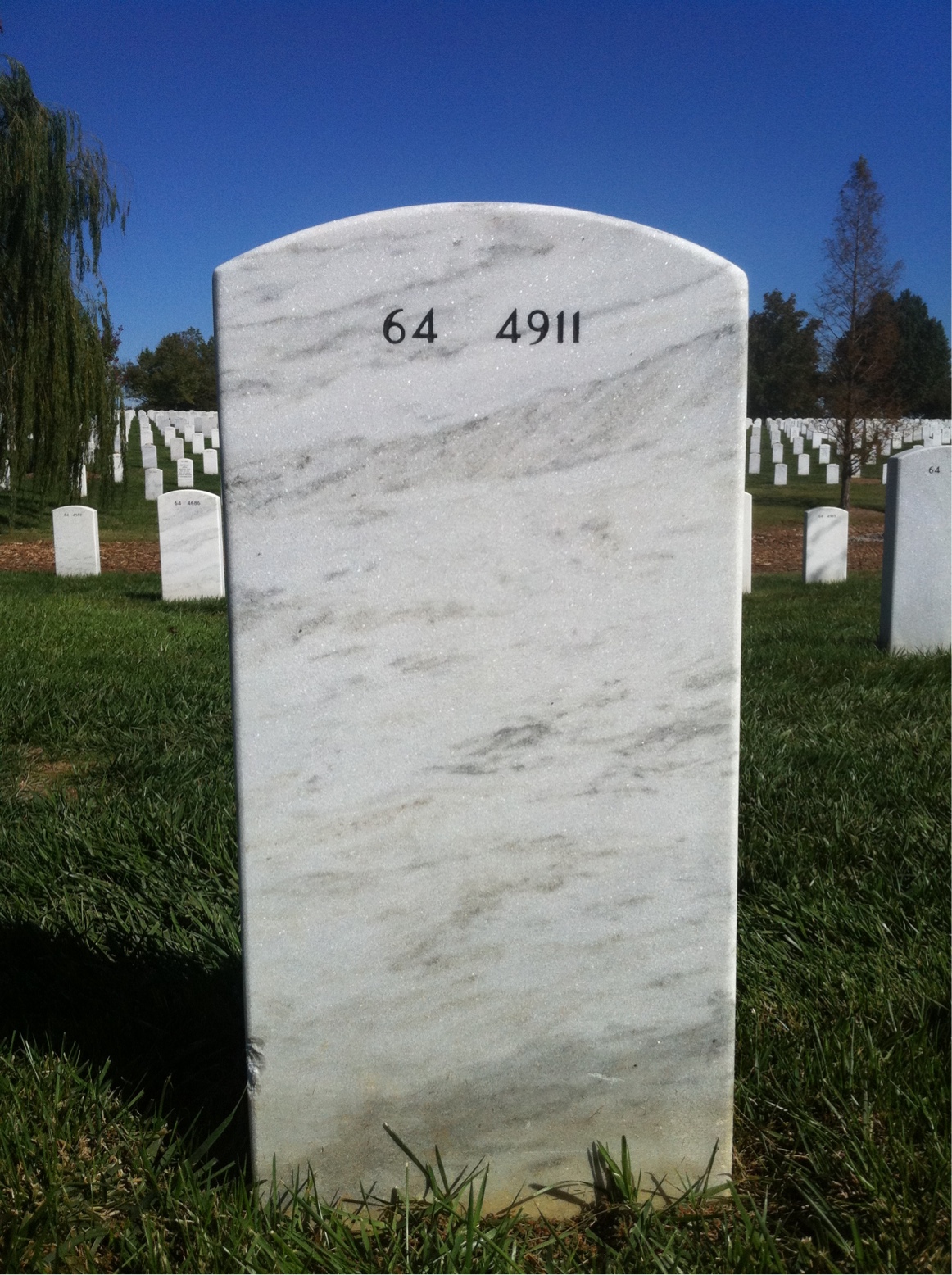 Back of headstone — James Tirey