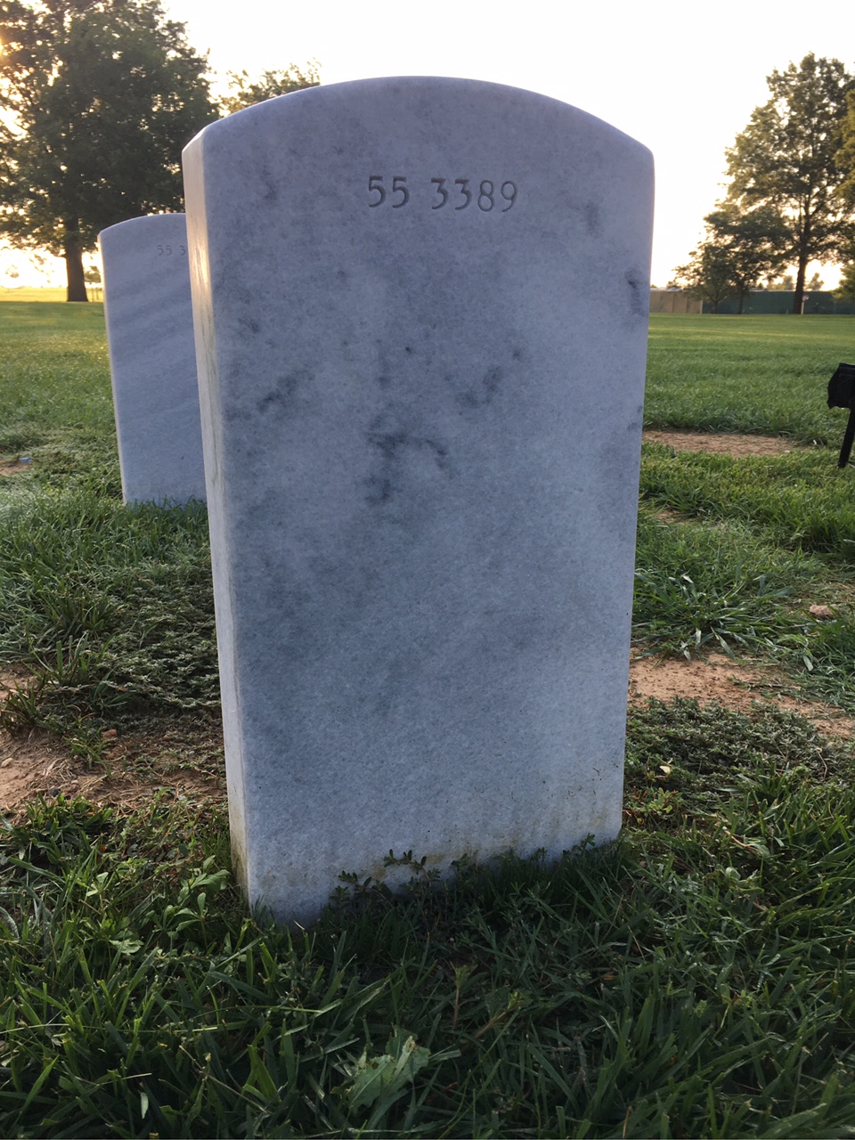 Back of headstone — Clifford Ashley