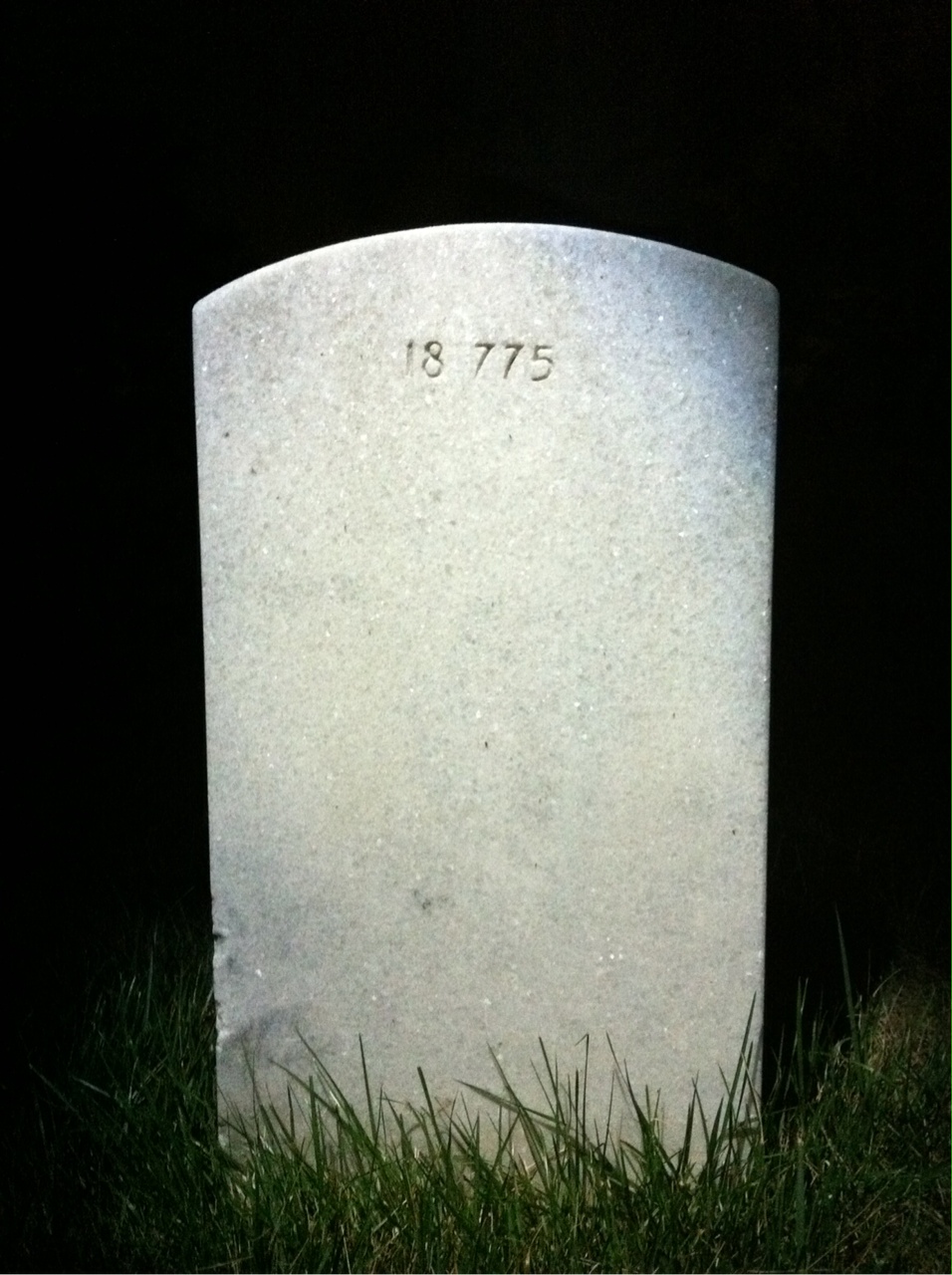 Back of headstone — Wesley Bedker